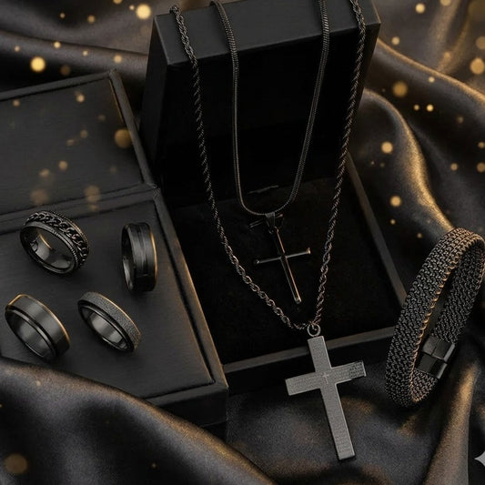 Conjunto de 7 Piezas Negro "Soberania"