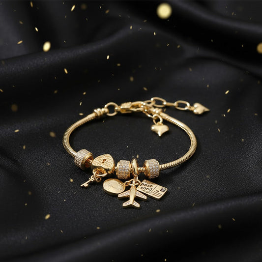 Brazalete Dorado "Fe y Brillo"  Vuelo