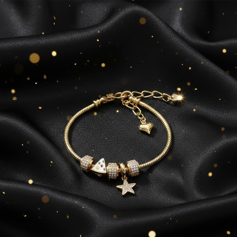 Brazalete Dorado "Fe y Brillo"  Estrella