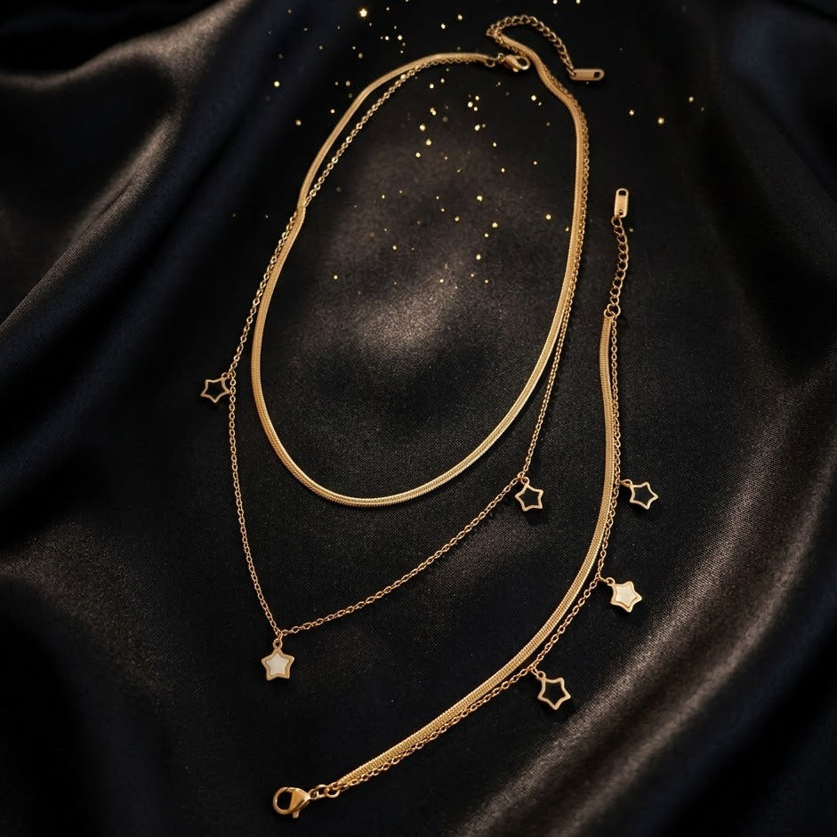 Conjunto Dorado 2 Piezas "Estrella de Jacob"